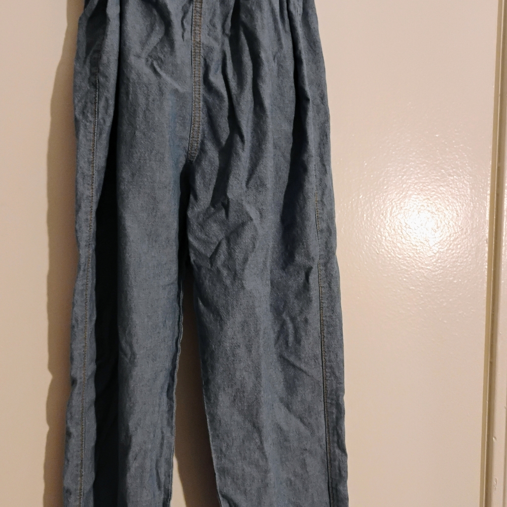 Light Wash Denim High-Waist Pants